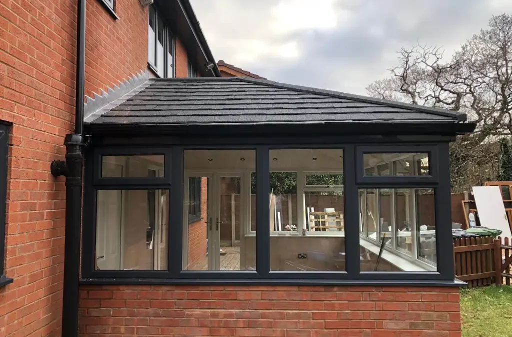 conservatory with solid roof