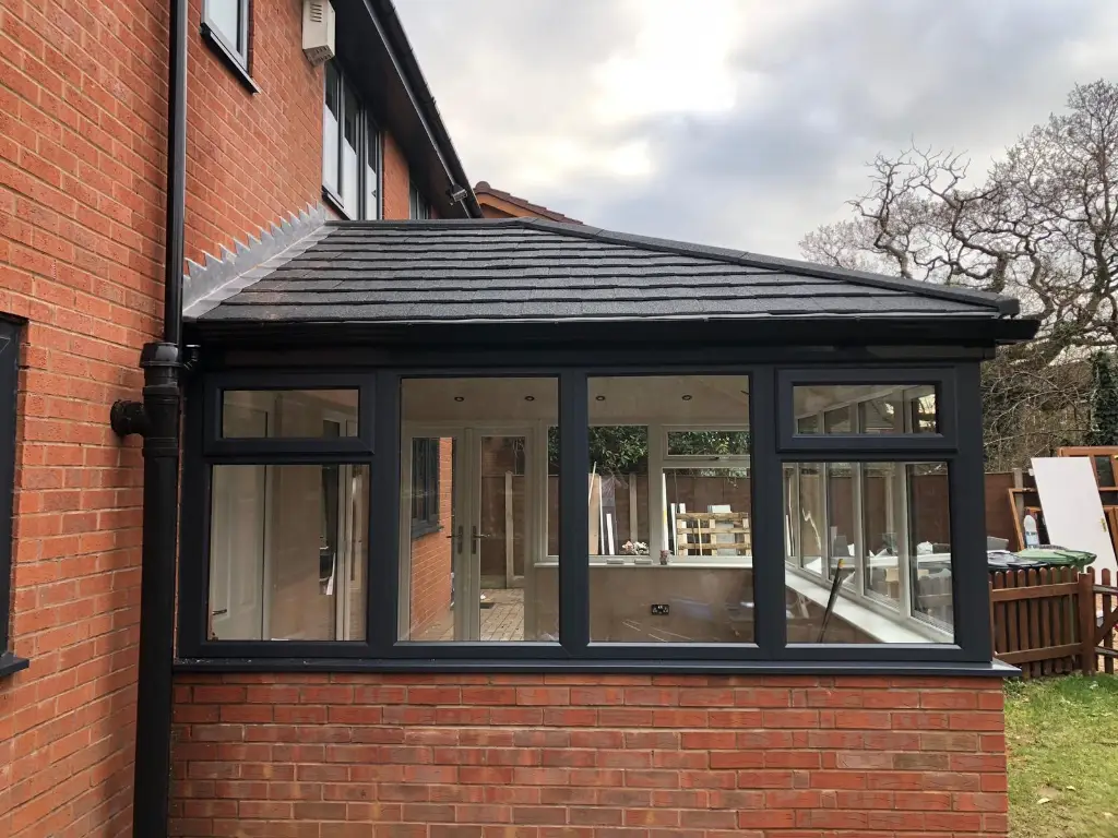conservatory with solid roof