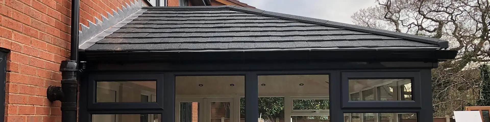 conservatory with a solid roof